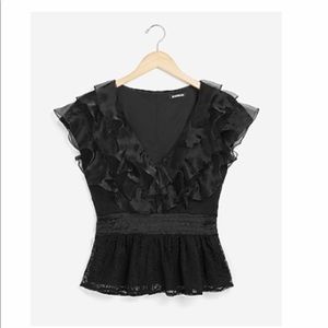 Ruffle Lace Peplum blouse